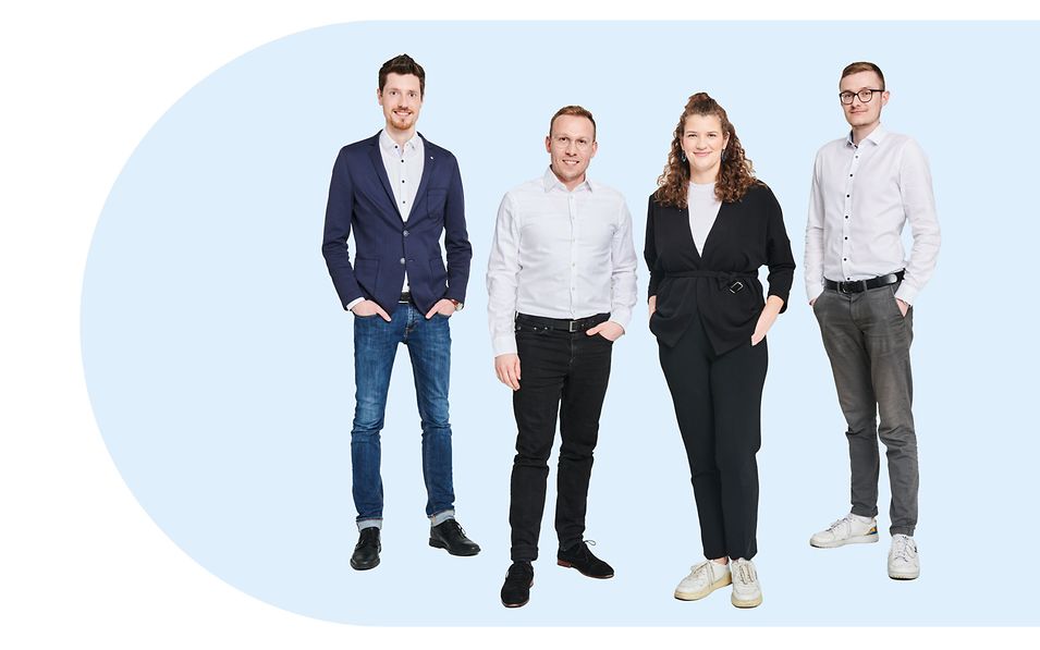 Gruppenfoto vom Gründerteam von encore | DB