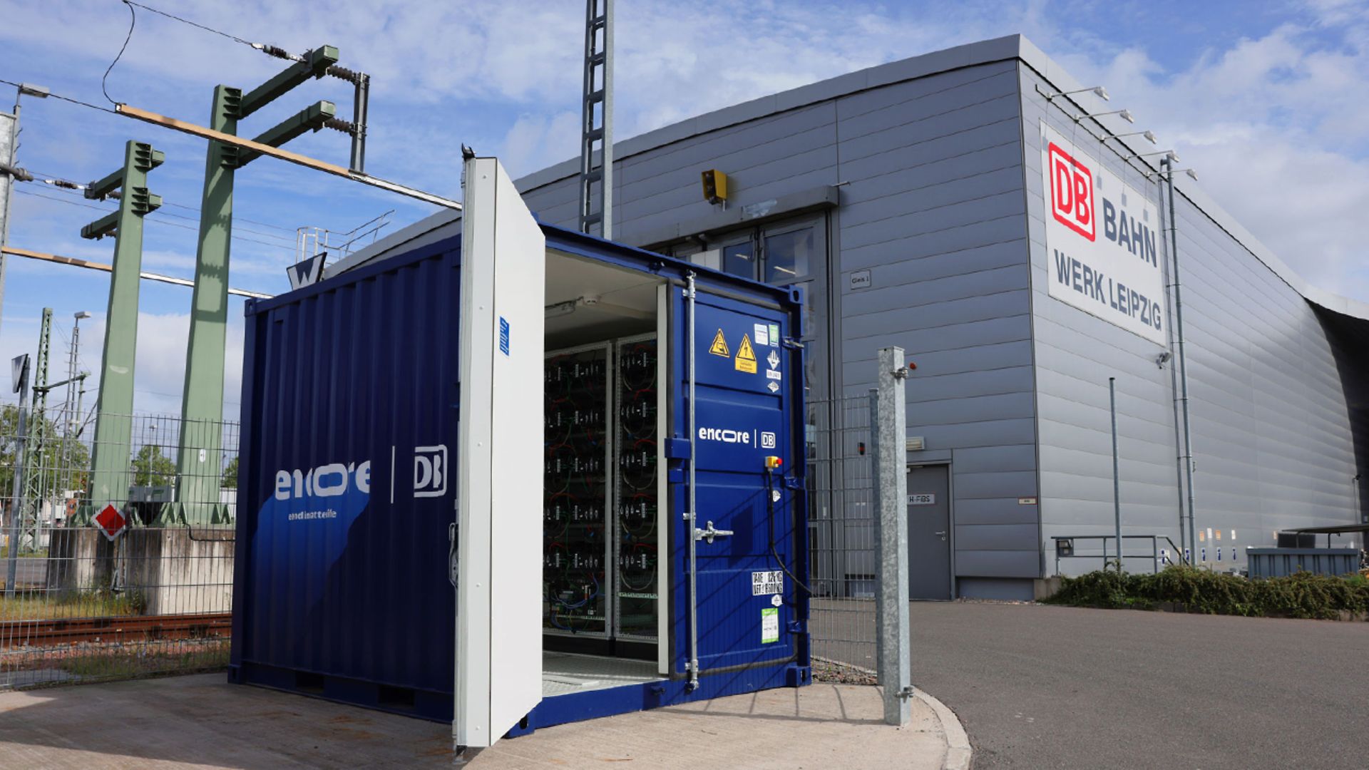 encore | DB Batteriegroßspeicher vor dem ICE-Werk in Leipzig